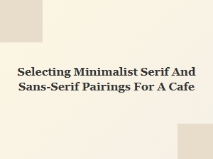 Modern Cafe Typography with Serif and Sans-Serif Pairings